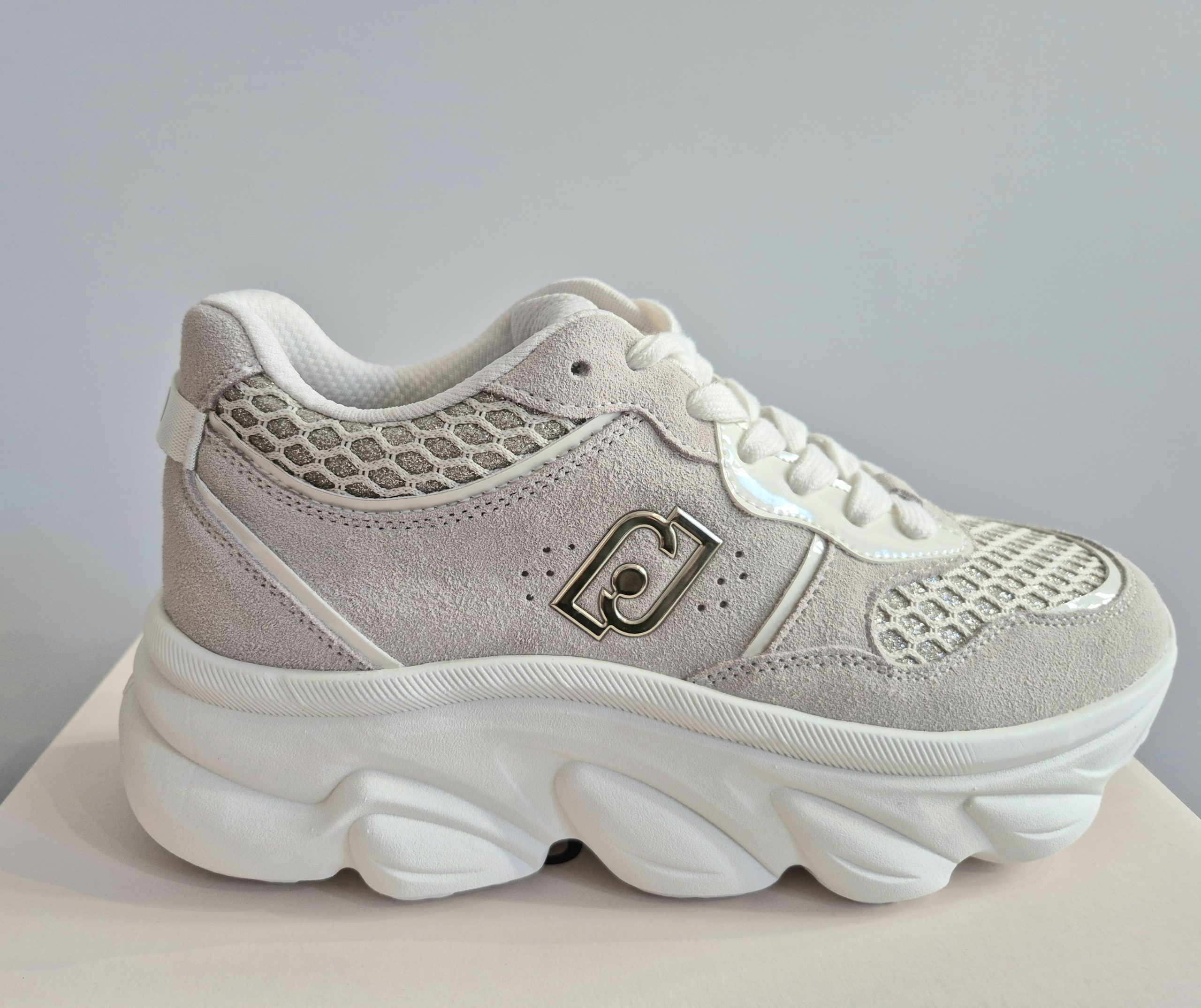 Chuncky sneakers in suede e rete