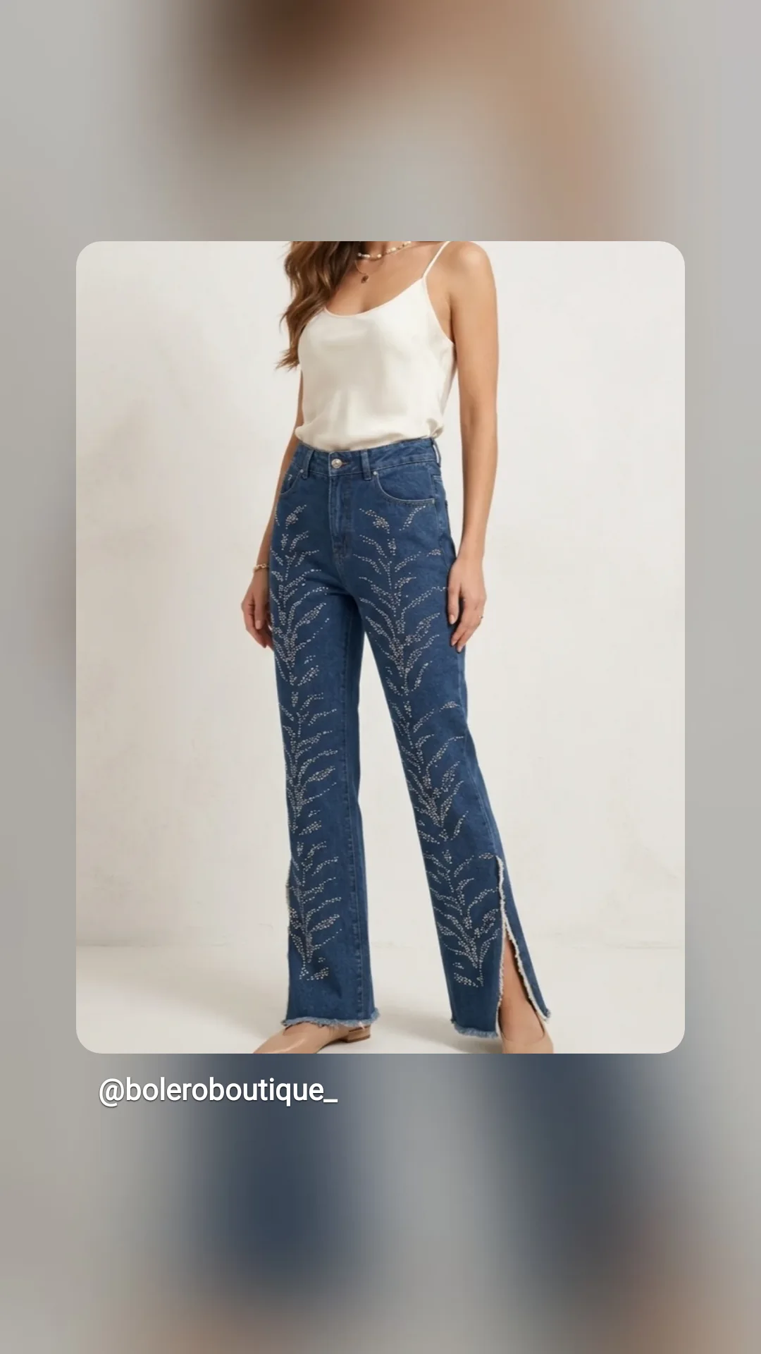 Jeans denim con applicazioni ANGELO MARANI