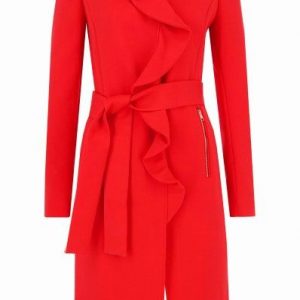 Cappotto monopetto Liu jo rosso carminio