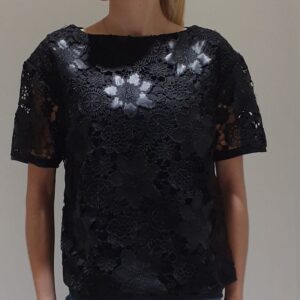 Maglia ecopelle ricamo Ermanno Scervino