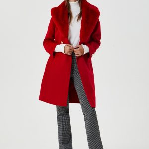 Cappotto lungo con faux fur LIU JO