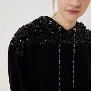 Felpa con cappuccio e paillettes LIU JO