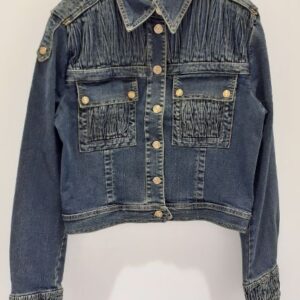 Giacca chiodo denim puro ANGELO MARANI