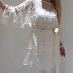 Caftano in pizzo e tulle Ermanno Scervino