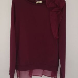 Felpa chiusa con applicazione rouche LIU JO