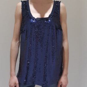 Top  paillettes blu LIU JO