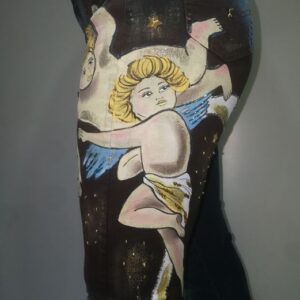 Jeans denim tinta unita con ricamo ANGELO MARANI