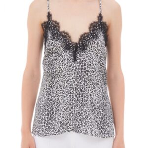 Top scollo a V con stampa leopardata LIU JO