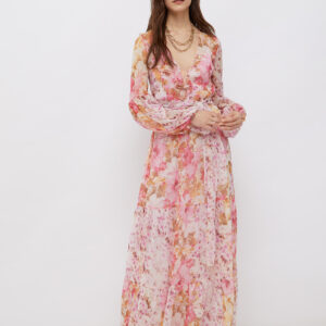 Vestito lungo a fiori  CA2324 T8884S9811 LIU JO