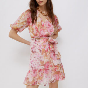 Vestito a fiori con cintura LIU JO  CA2327T8884S9811