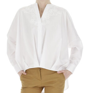Camicia cotone con inserti pizzo ERMANNO SCERVINO