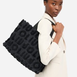 Shopping bag grande in misto lana